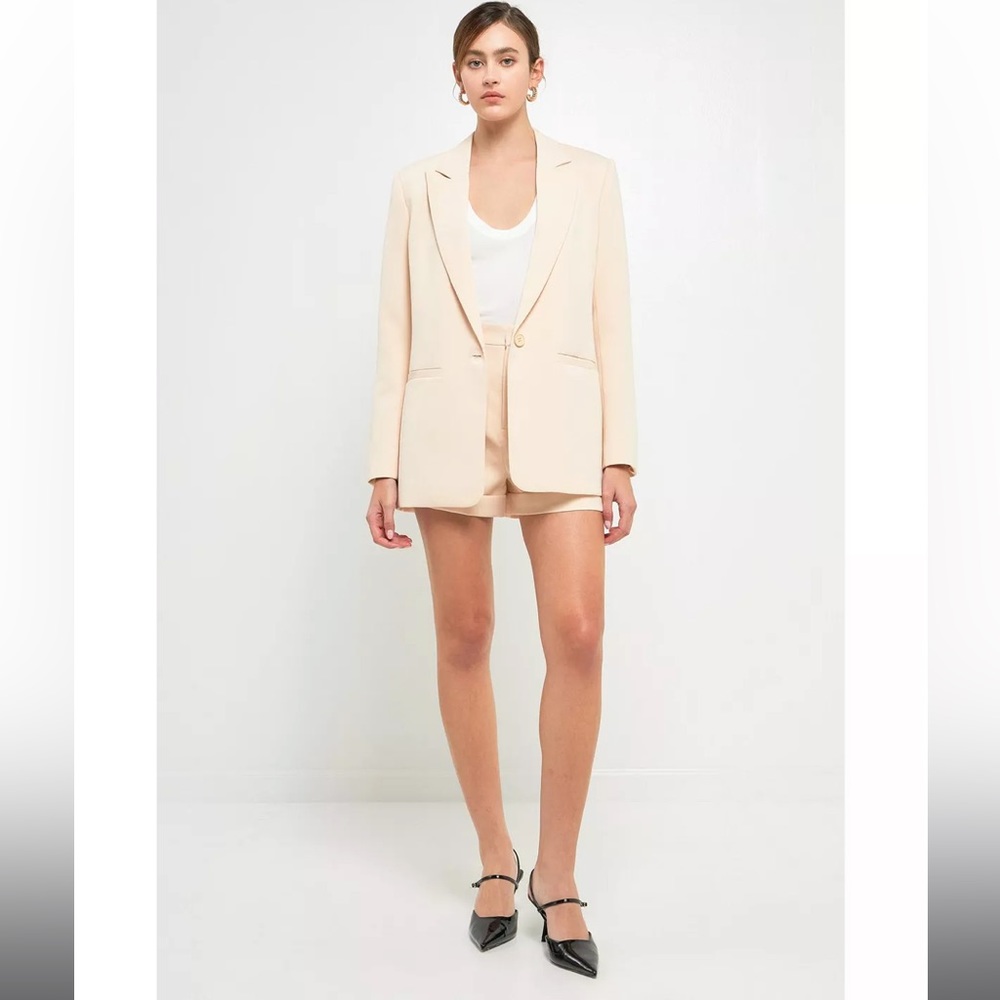 Endless Rose Ivory Single Breasted Blazer